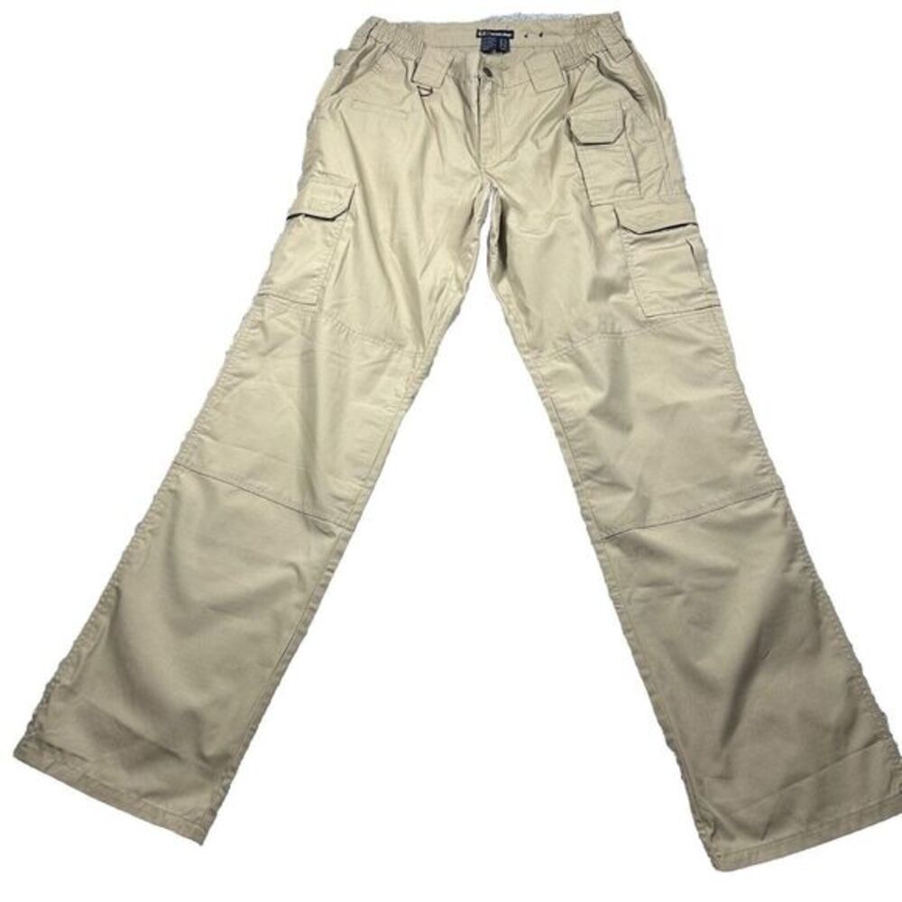 511 Tactical Series Cargo Pants Beige Elastic Waist Stretch Size 14 Long